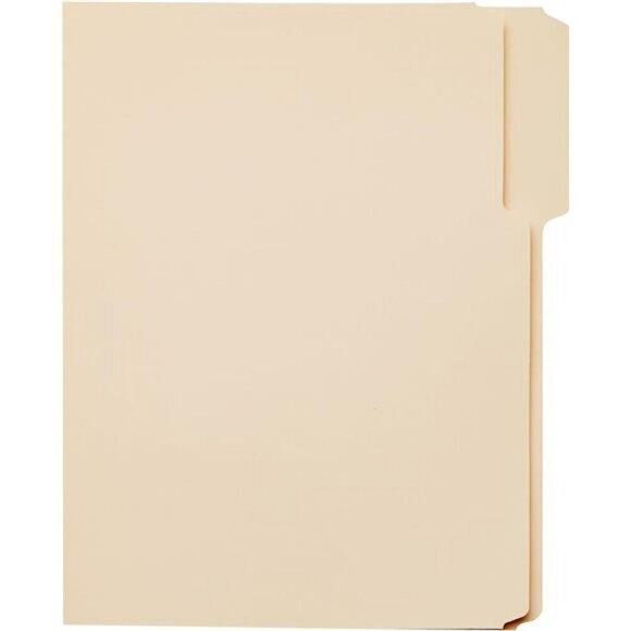 1/3-Cut Tab Assorted Positions File Folders Letter Size Manila Pack of 100 - Picture 5 of 7